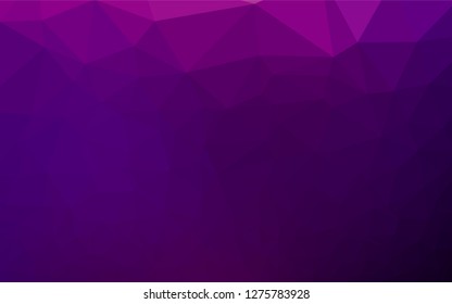 Dark Purple vector abstract mosaic pattern. Creative geometric illustration in Origami style with gradient. The elegant pattern can be used as part of a brand book.