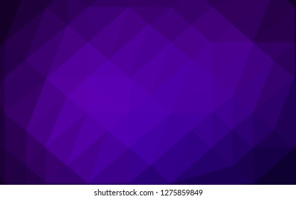 Dark Purple vector abstract mosaic background. A completely new color illustration in a vague style. Template for a cell phone background.