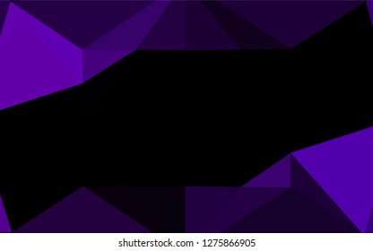 Dark Purple vector abstract mosaic backdrop. Shining illustration, which consist of triangles. A new texture for your design.