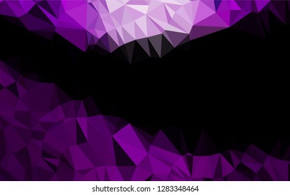 Dark Purple vector abstract mosaic pattern. Glitter abstract illustration with an elegant design. Brand new design for your business.
