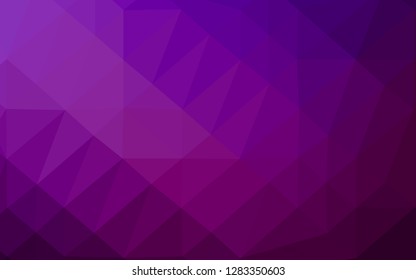 Dark Purple vector abstract mosaic backdrop. Colorful illustration in abstract style with gradient. Template for a cell phone background.
