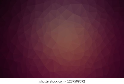 Dark Purple vector abstract mosaic pattern. Shining colorful illustration with triangles. Polygonal design for your web site.