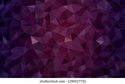 Dark Purple vector abstract mosaic background. Shining colorful illustration with triangles. Brand new design for your business.