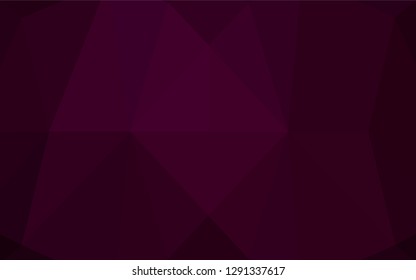 Dark Purple vector abstract mosaic background. Shining illustration, which consist of triangles. The completely new template can be used for your brand book.