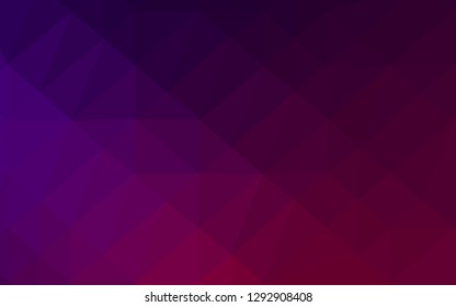 Dark Purple vector abstract mosaic backdrop. Glitter abstract illustration with an elegant design. The best triangular design for your business.