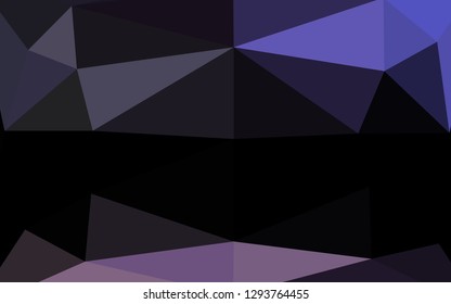 Dark Purple vector abstract mosaic backdrop. Shining illustration, which consist of triangles. Template for your brand book.