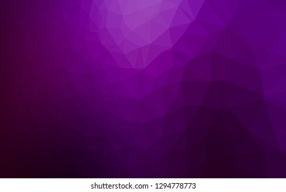 Dark Purple vector abstract mosaic pattern. Colorful abstract illustration with gradient. Textured pattern for background.