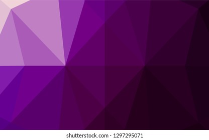 Dark Purple vector abstract mosaic backdrop. An elegant bright illustration with gradient. A completely new template for your business design.