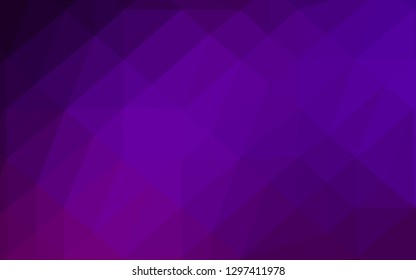 Dark Purple vector abstract mosaic pattern. Creative illustration in halftone style with gradient. Brand new design for your business.