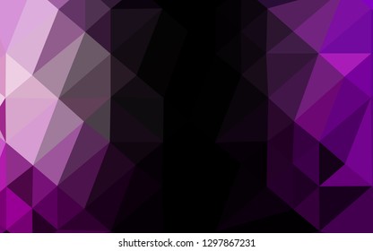 Dark Purple vector abstract mosaic pattern. Glitter abstract illustration with an elegant design. Completely new template for your business design.