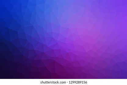 Dark Purple vector abstract mosaic pattern. Colorful illustration in abstract style with triangles. Triangular pattern for your design.