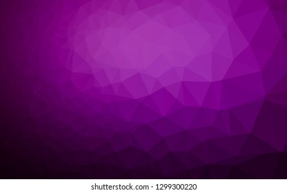 Dark Purple vector abstract mosaic pattern. Brand new colorful illustration in with gradient. The best triangular design for your business.