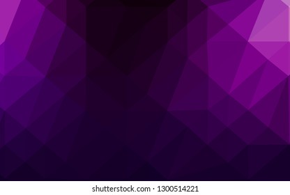 Dark Purple vector abstract mosaic backdrop. An elegant bright illustration with gradient. Completely new template for your business design.