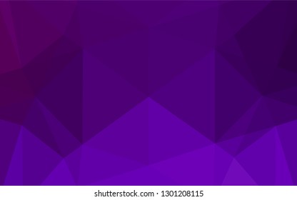 Dark Purple vector abstract mosaic pattern. A vague abstract illustration with gradient. Brand new design for your business.
