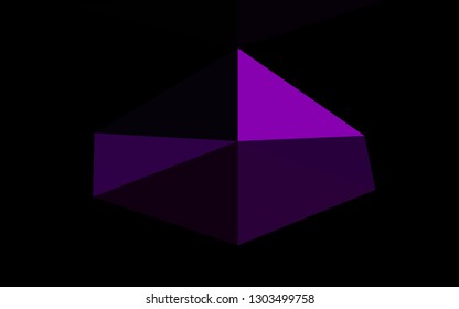Dark Purple vector abstract mosaic backdrop. Creative illustration in halftone style with gradient. Brand new style for your business design.