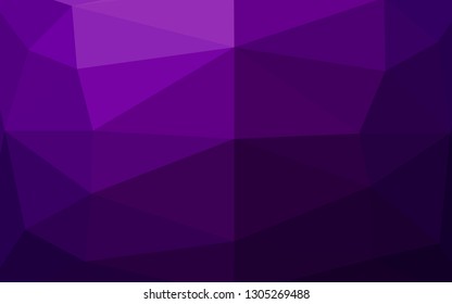 Dark Purple vector abstract mosaic background. Creative illustration in halftone style with gradient. Brand new style for your business design.
