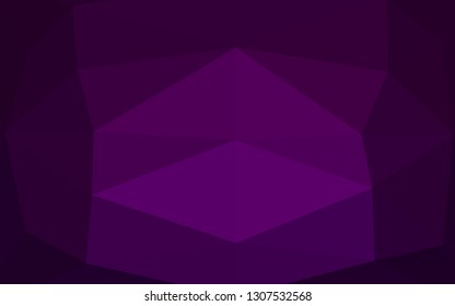 Dark Purple vector abstract mosaic background. Shining illustration, which consist of triangles. Template for a cell phone background.