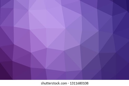 Dark Purple vector abstract mosaic background. A vague abstract illustration with gradient. Template for a cell phone background.