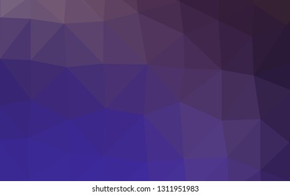 Dark Purple vector abstract mosaic backdrop. Modern geometrical abstract illustration with gradient. Brand new design for your business.