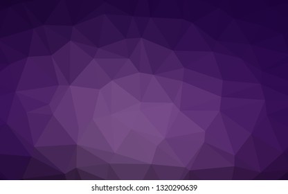 Dark Purple vector abstract mosaic pattern. A completely new color illustration in a vague style. Triangular pattern for your business design.