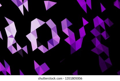 Dark Purple vector abstract mosaic backdrop. A vague abstract illustration with gradient. Completely new template for your business design.
