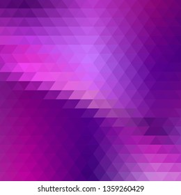 Dark Purple vector abstract mosaic background. Glitter abstract illustration with an elegant design. The textured pattern can be used for background