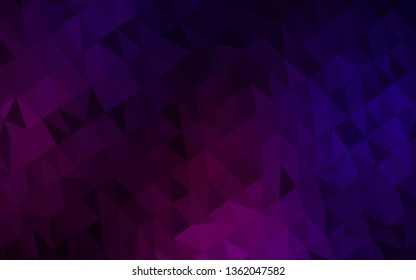Dark Purple vector abstract mosaic backdrop. Colorful illustration in abstract style with gradient. Template for your brand book.
