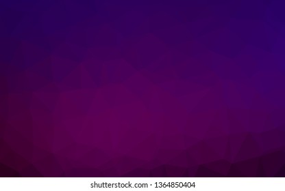 Dark Purple vector abstract mosaic backdrop. Geometric illustration in Origami style with gradient. Brand new style for your business design.