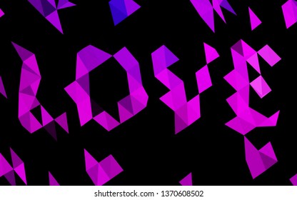 Dark Purple vector abstract mosaic pattern. An elegant bright illustration with gradient. Brand new design for your business.