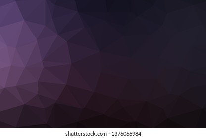 Dark Purple vector abstract mosaic background. Colorful illustration in Origami style with gradient.  Elegant pattern for a brand book.