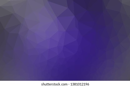 Dark Purple vector abstract mosaic background. Geometric illustration in Origami style with gradient. Template for a cell phone background.