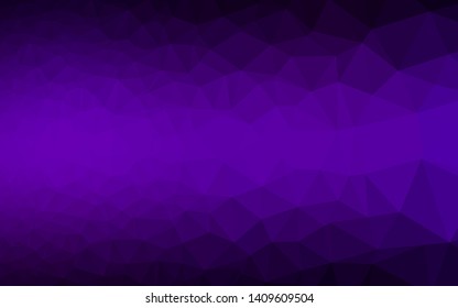 Dark Purple vector abstract mosaic backdrop. A vague abstract illustration with gradient. Polygonal design for your web site.