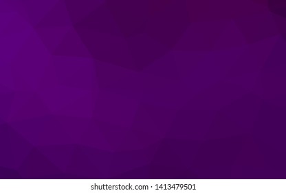 Dark Purple vector abstract mosaic pattern. Colorful illustration in Origami style with gradient.  Brand new style for your business design.