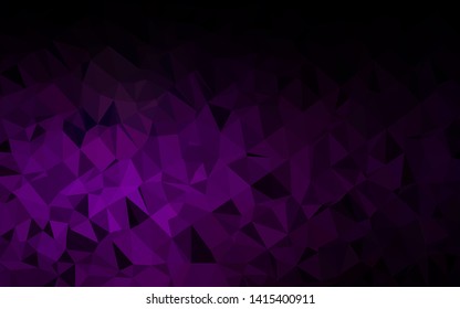 Dark Purple vector abstract mosaic backdrop. An elegant bright illustration with gradient. Template for a cell phone background.