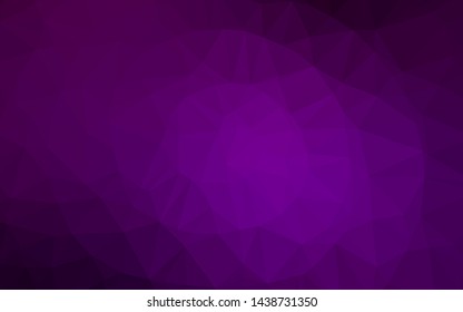 Dark Purple vector abstract mosaic background. Glitter abstract illustration with an elegant design. Template for your brand book.