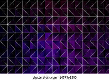 Dark Purple vector abstract mosaic backdrop. Colorful abstract illustration with triangles. Brand new design for your business.