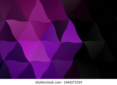 Dark Purple vector abstract mosaic background. Elegant bright polygonal illustration with gradient. Pattern for a brand book's backdrop.