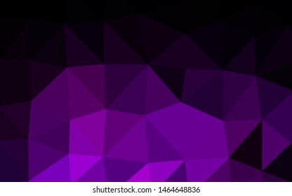 Dark Purple vector abstract mosaic background. Modern geometrical abstract illustration with gradient. Brand new design for your business.
