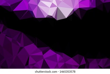 Dark Purple vector abstract mosaic backdrop. An elegant bright illustration with gradient. Completely new template for your business design.