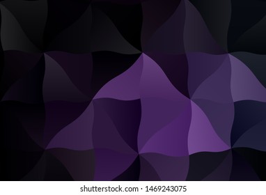 Dark Purple vector abstract mosaic pattern. A sample with polygonal shapes. Pattern for a brand book's backdrop.