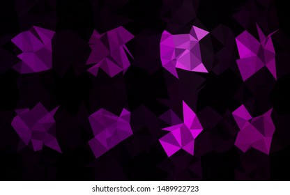 Dark Purple vector abstract mosaic backdrop. Modern geometrical abstract illustration with gradient. Elegant pattern for a brand book.