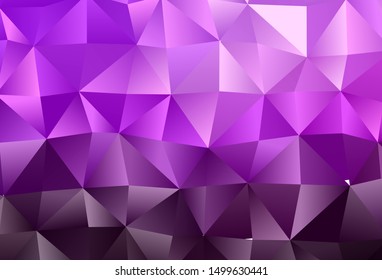 Dark Purple vector abstract mosaic background. Shining illustration, which consist of triangles. Polygonal design for your web site.