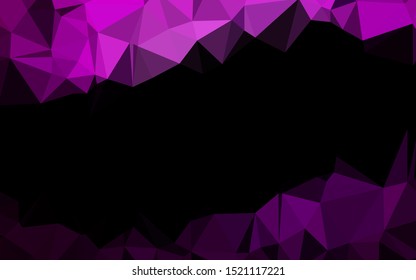 Dark Purple vector abstract mosaic pattern. A completely new color illustration in a vague style. The best triangular design for your business.