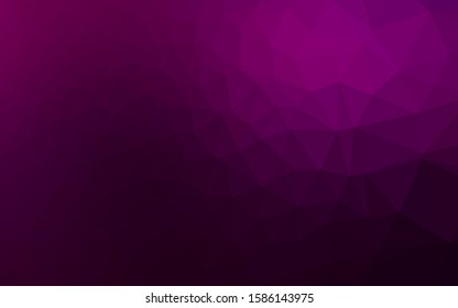 Dark Purple vector abstract mosaic background. Modern geometrical abstract illustration with gradient. Completely new design for your business.