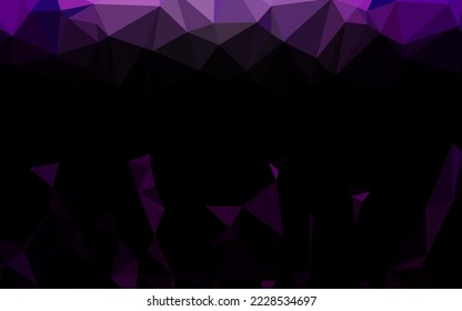 Patrón de mosaico abstracto del vector púrpura oscuro. Ilustración colorida nueva con gradiente. El mejor diseño triangular para su negocio.
