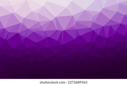 Patrón de mosaico abstracto del vector púrpura oscuro. Ilustración brillante, que consiste en triángulos. Plantilla para un fondo de teléfono móvil.