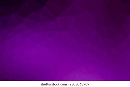 Patrón de mosaico abstracto del vector púrpura oscuro. Muestra con formas poligonales. Plantilla para un fondo de teléfono móvil.