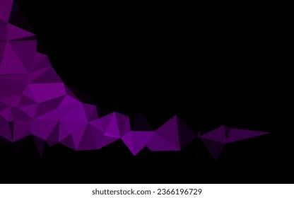 Dark Purple vector abstract mosaic backdrop. A vague abstract illustration with gradient. Textured pattern for background.