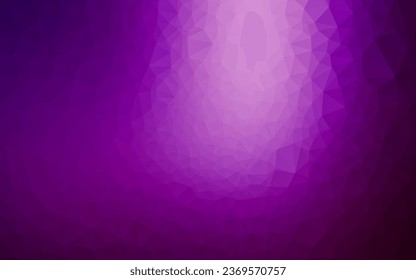 Dark Purple vector abstract mosaic pattern. Colorful illustration in Origami style with gradient.  Brand new style for your business design.