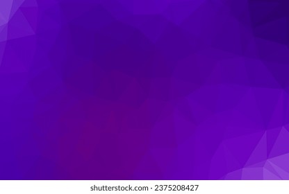 Dark Purple vector abstract mosaic backdrop. Triangular geometric sample with gradient.  The best triangular design for your business.